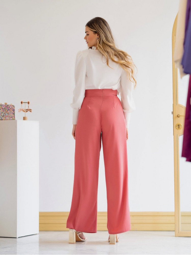 PANTALON VERDOT ROSADA