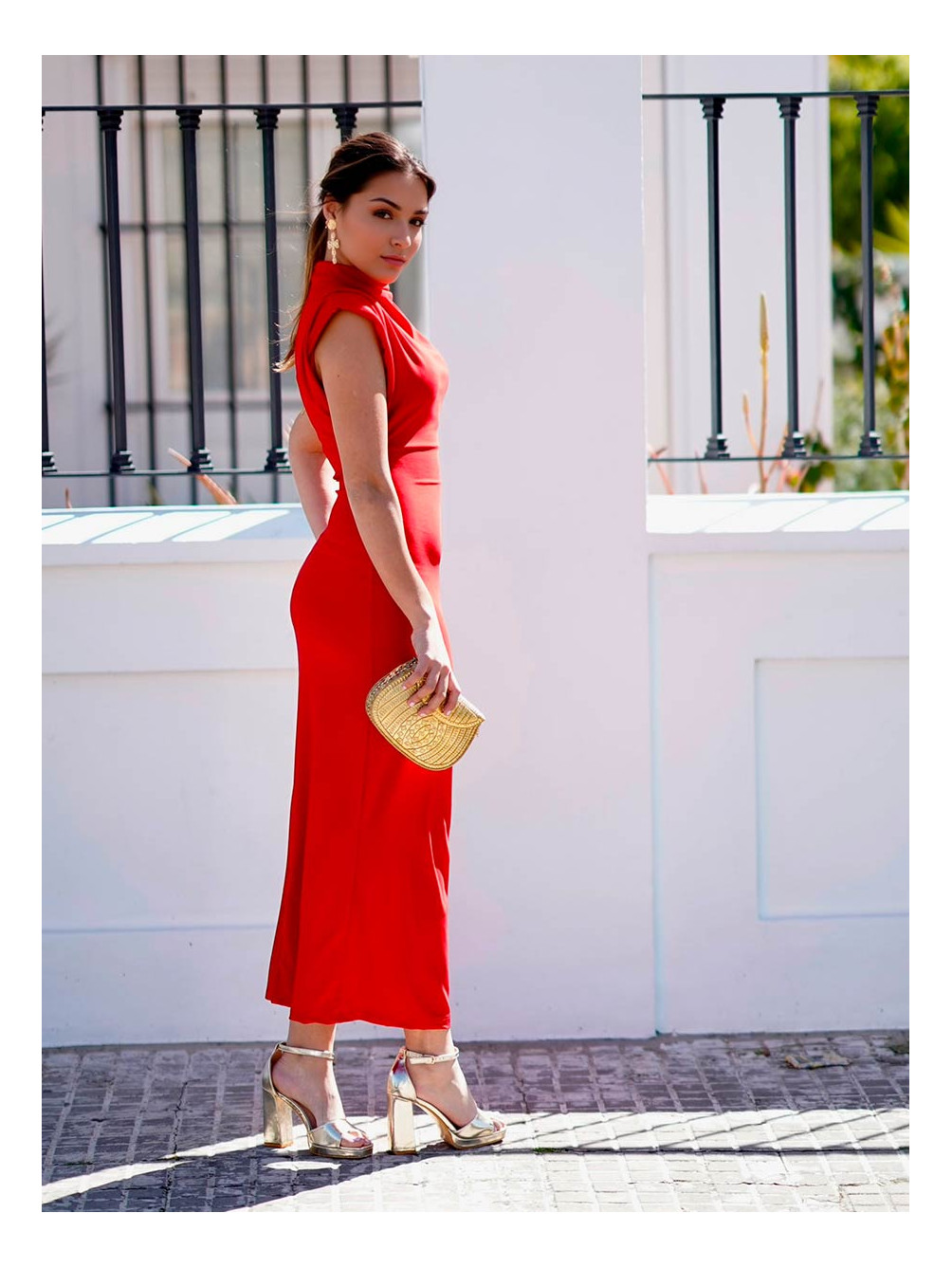 Vestido Midi Amaretto, Invitada Ropa, Vestido Paso de Ecuador, Mariquita Trasquilá