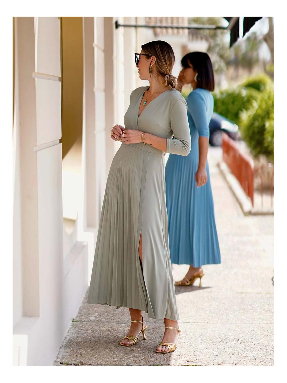 ROBE PASTEL PLISADO RÍO - 2