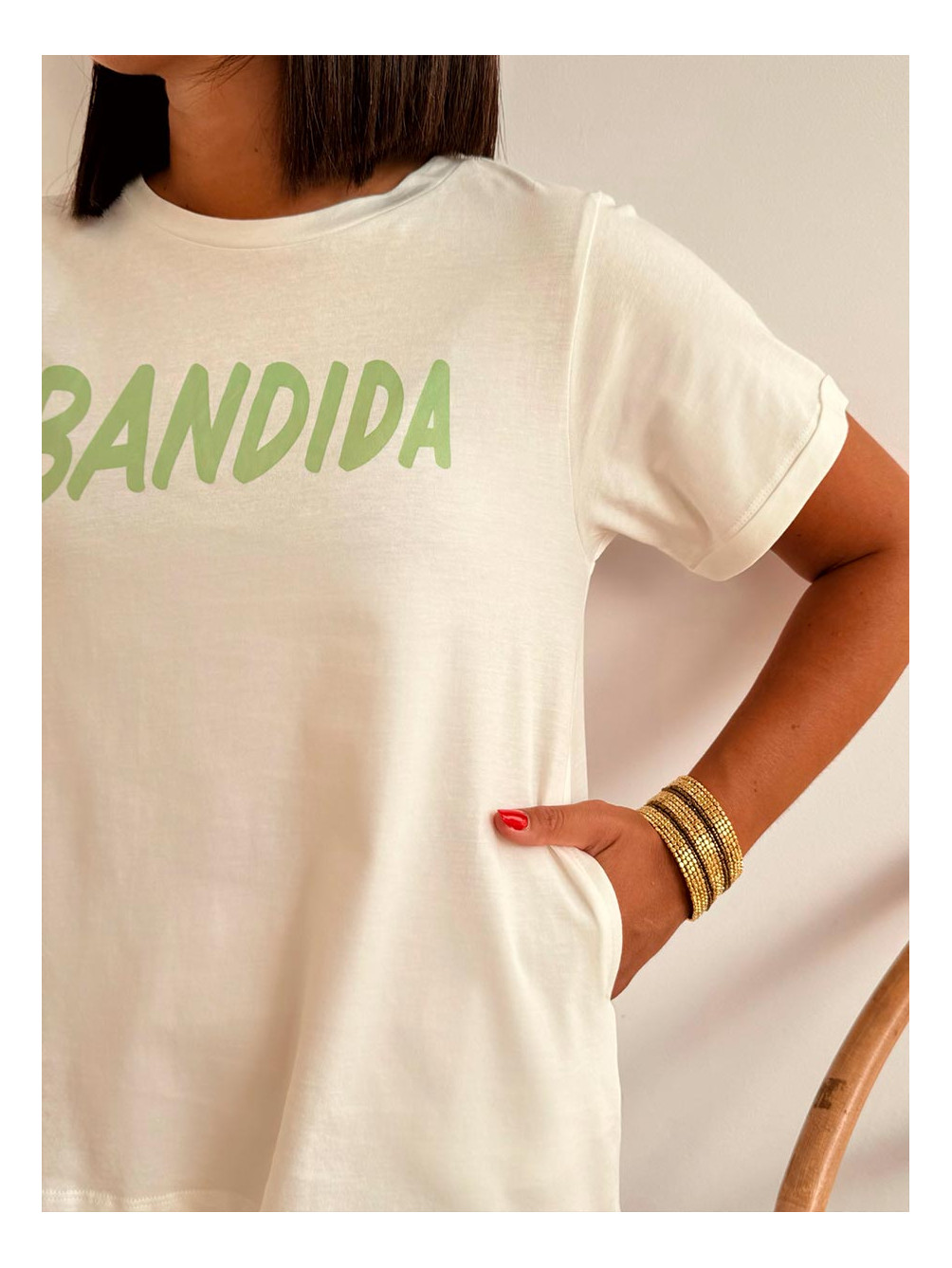 Camiseta Bandida, Camiseta de Mujer, Camiseta de Manga Corta, Mariquita Trasquilá