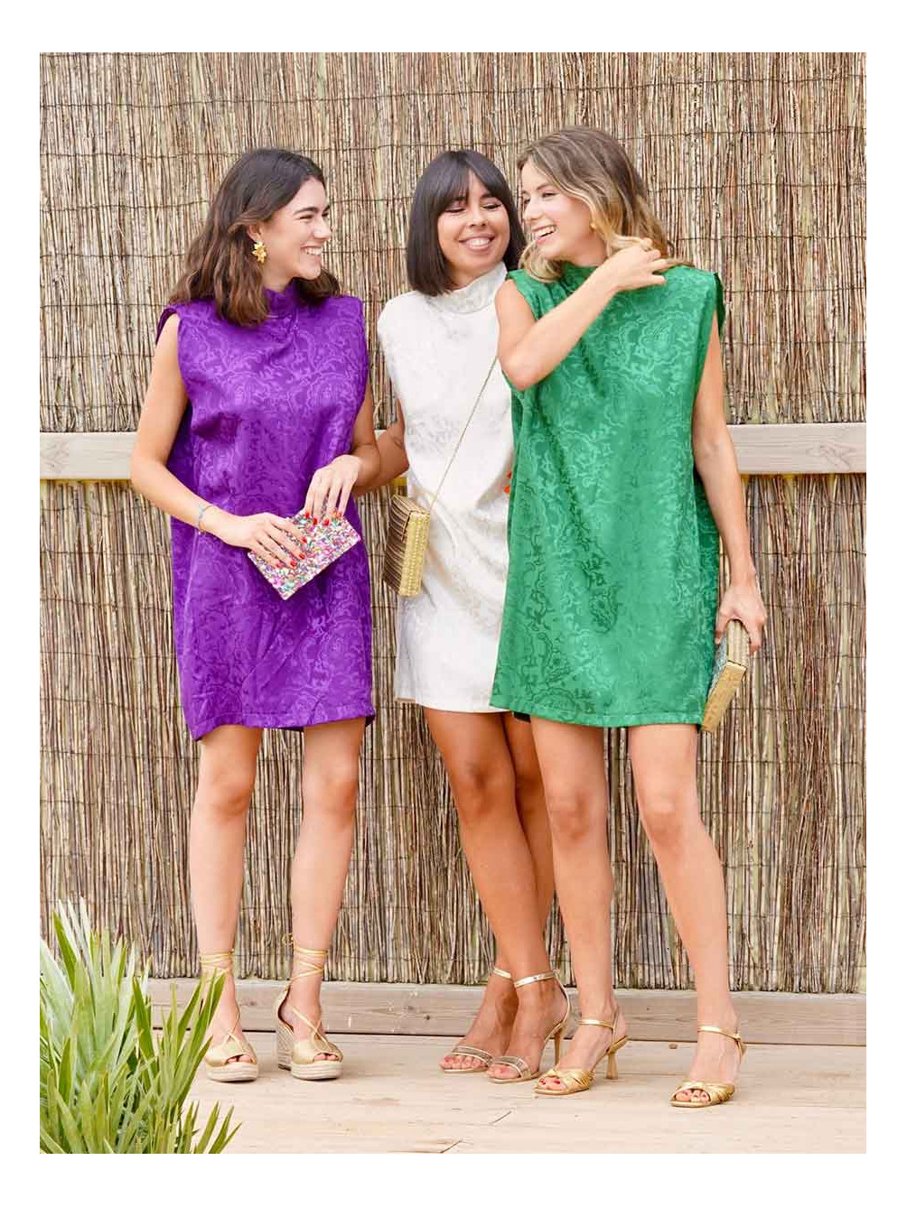 Vestido Mini Summer, Vestido Púrpura, Vestido Verde, Mariquita Trasquilá