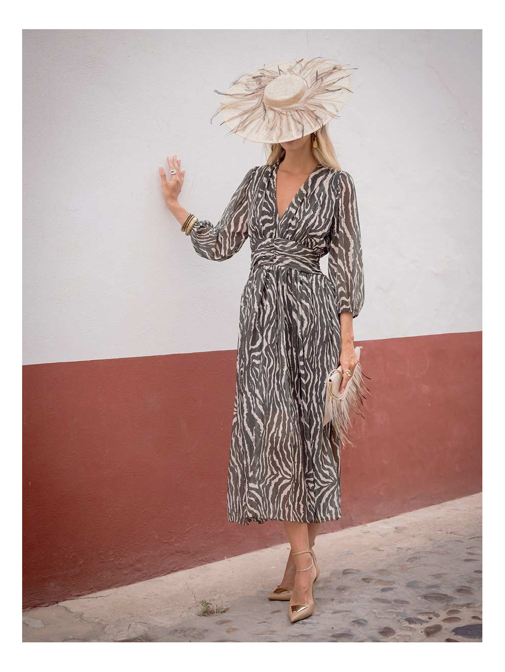 Vestido Arenisca, Invitada Perfecta, Vestidos de Boda de Dia, Mariquita Trasquilá