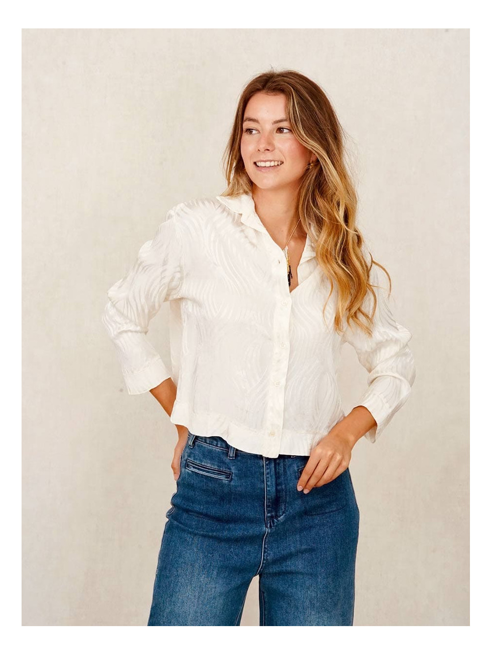 Camisa Razzoli, Camisa de Mujer, Blusa Blanca, Mariquita Trasquilá