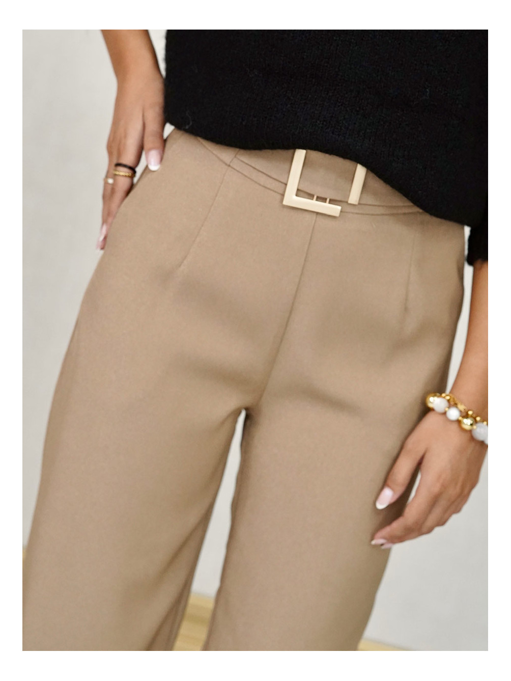 Pantalón Sofía, Pantalón Beige Tostado, Pantalón Mujer, Mariquita Trasquilá