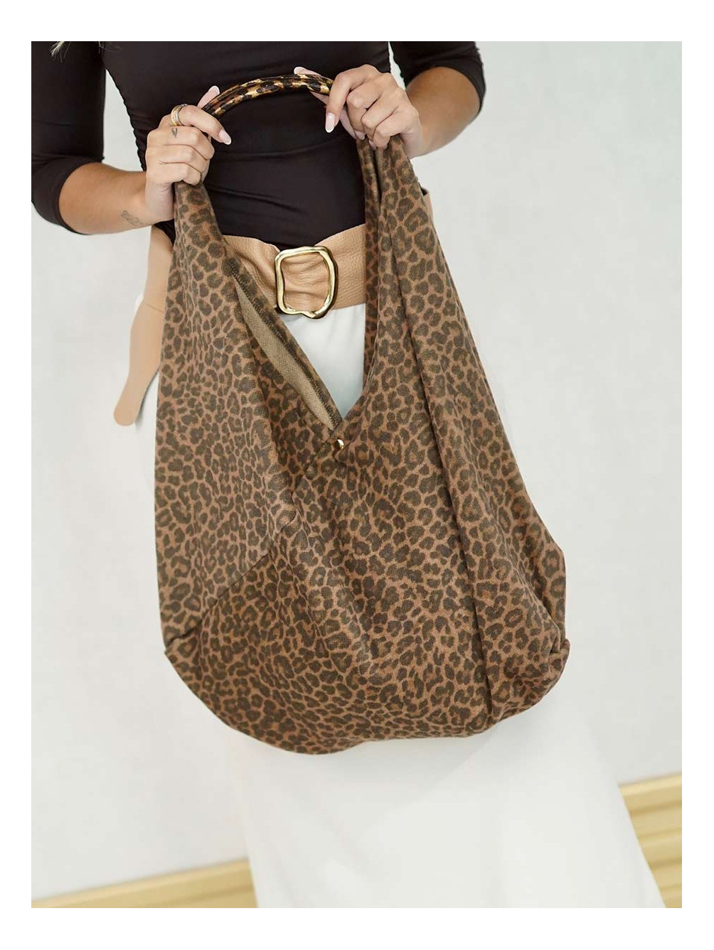 Bolso Maxi Teddy Animal, Bolso de Leopardo, Bolso Estampado Leopardo, Mariquita Trasquilá