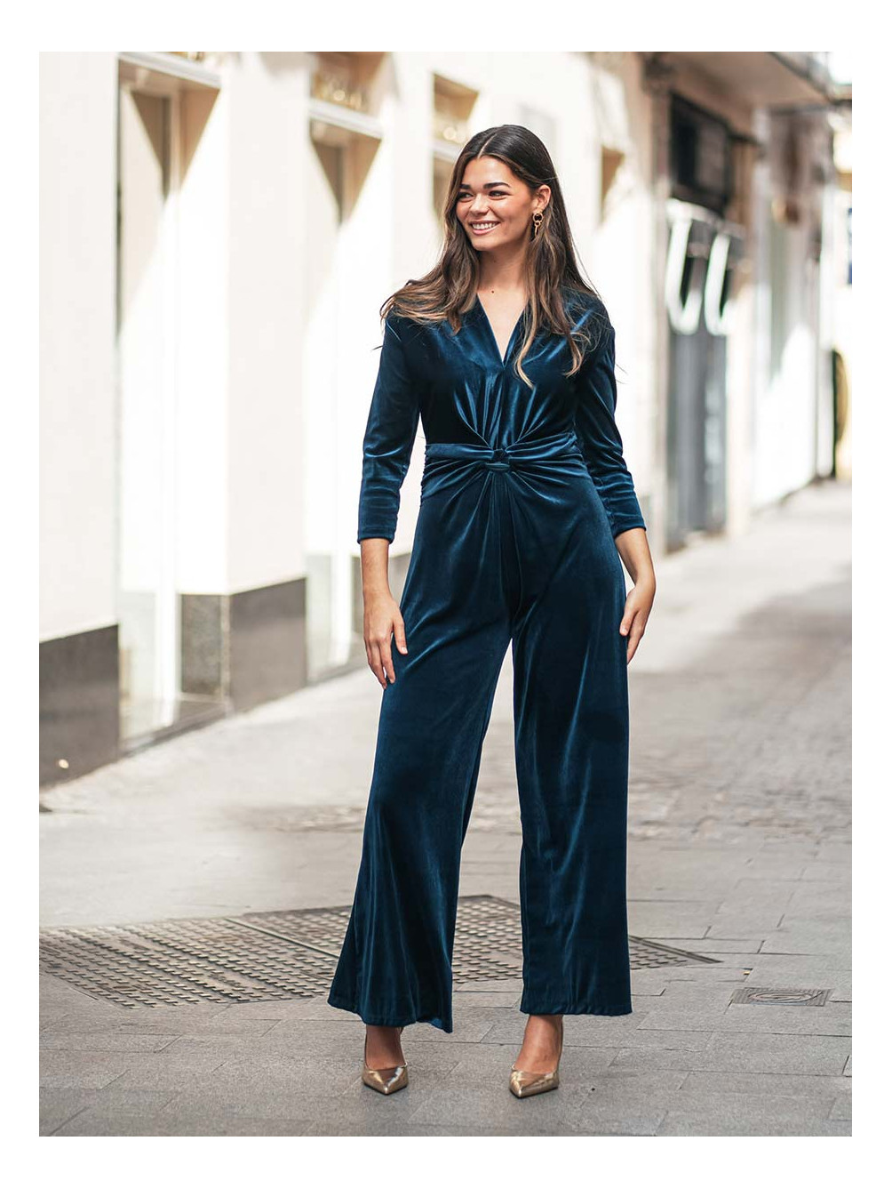 Mono Nudo Terciopelo, Vestido de Fiesta, Invitada Perfecta, Mariquita Trasquilá