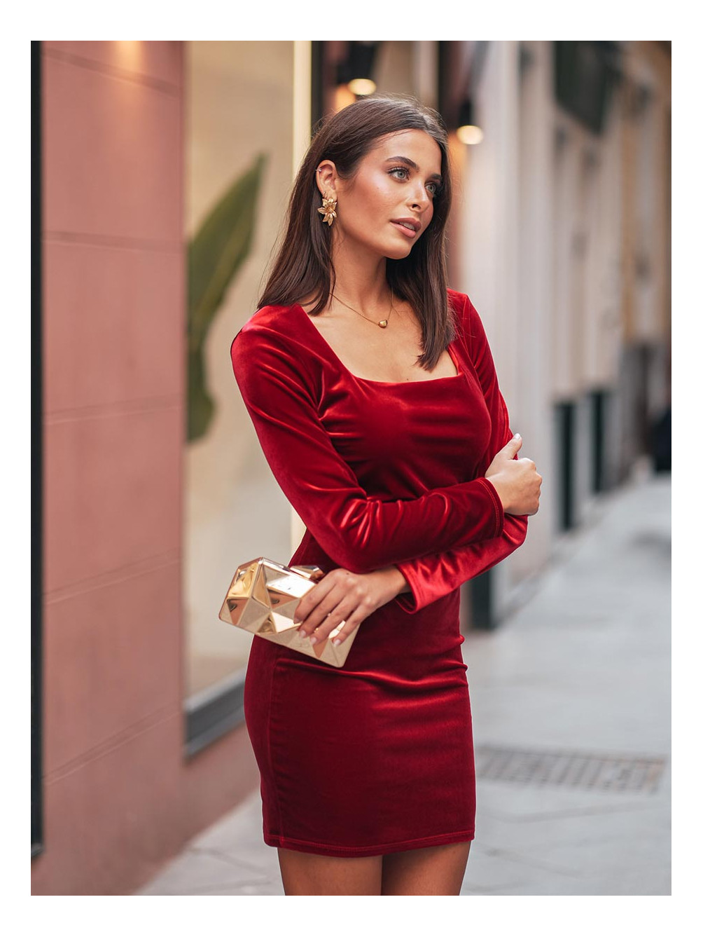 Vestido Mini Terciopelo, Vestido de Terciopelo Rojo, Vestido Rojo de Terciopelo, Mariquita Trasquilá