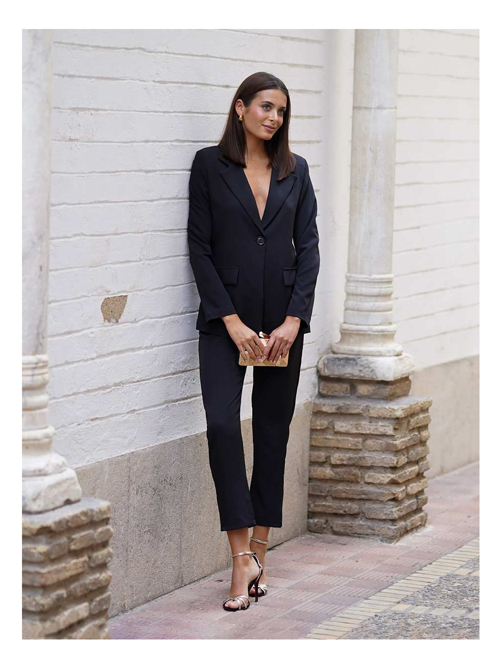 Traje de Chaqueta Sima, Traje Chaqueta Negro, Traje Negro de Mujer, Mariquita Trasquilá