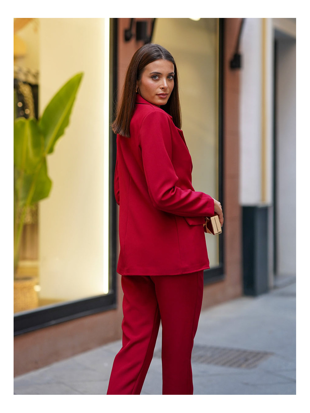 Traje de Chaqueta Sima, Traje de Chaqueta Rojo, Traje Rojo, Mariquita Trasquilá